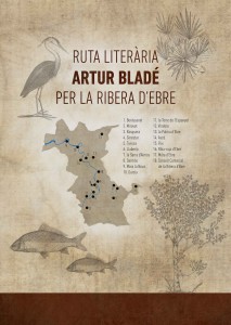 Mapa de la Ruta Literària Artur Bladé per la Ribera d'Ebre.